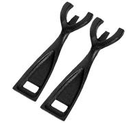 BESPORTBLE Lot de 2 Pinces en Fer Noir pour Barbecue et Cuisson, Résistantes à L'usure et Antibrûlure, pour Grilles et Plaques Chauffantes Cuisine