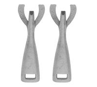 BESPORTBLE Lot de 2 Pinces en Fonte Robustes pour Plaques Chauffantes et Barbecue, Pince à Steak Multifonction pour Cuisson Four et Grillades, Accessoire Cuisine pour Barbecue Portable
