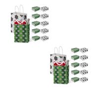 BESPORTBLE Lot de 24 Sacs en Papier Kraft de Taille Moyenne pour Fêtes D'enfants sur Le Thème Du Football, Parfaits pour Offrir Des Cadeaux Ou Des Présents.