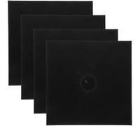 BESPORTBLE Lot de 4 Revêtements de Protection pour Plaques de Cuisson à Gaz 27 CM Tapis Antiadhésif Noir Réutilisable Résistant à Haute Température Facile à Nettoyer Protège-Brûleur