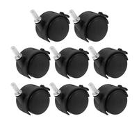 BESPORTBLE Lot de 8 mini roulettes pivotantes en plastique avec freins pour étendoir à linge mobile - Remplacement des roulettes de l'étendoir à vêtements - Déplacement fluide pour chariot à