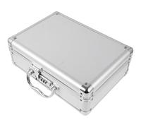 BESPORTBLE Mallette de Rangement Grosse Capacité en Alliage D'aluminium Argenté et Haute Rigidité, Mallette Rigide Portable pour Activités en Plein Air