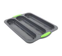 BESPORTBLE Moule à en Silicone Antiadhésif à 3 Compartiments pour Cuisson Maison, Facile à Nettoyer, Outil Cuisine pour Baguettes et Pains Frais