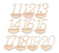 BESPORTBLE Numéros de Table Base en Cœur Forme Cœur 10 Pcs en Bois Pratique et Solide Chic et Créative pour Mariage et Fêtes