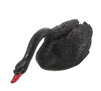 BESPORTBLE Ornement de Cygne Flottant Décoration de Jardin Réaliste en Plastique Noir Figurine Élégante pour Restaurants et Hôtels pour Extérieur et Table