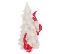 BESPORTBLE Ornement de Noël Lumineux en Résine avec Père Noël Grimpant, Décoration Légère et Polyvalente pour Centre de Table de Fête Blanc
