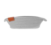 BESPORTBLE Panier de Rangement en Corde de Coton Gris Petit Modèle Pliable Organisateur Artisanal pour Accessoires et Jouets Panier Polyvalent pour Maison et Bureau