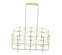 BESPORTBLE Panier Porte-Bouteilles de Bière Métal Doré Petit Format Résistant Support Pratique pour Transport et Rangement de Bouteilles sur Comptoir