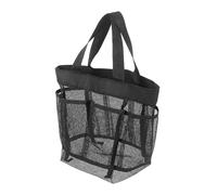 BESPORTBLE Paquet Filet Portable 8 Poches Grosse Capacité Nylon Noir Trousse de Toilette Pratique pour Maison Plage et Voyage