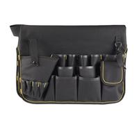 BESPORTBLE Paquet Organiseur de Seau à Outils en Tissu Oxford Noir avec Poches Multiples, Facile à Transporter pour Outils de Jardinage Polyvalents
