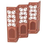 BESPORTBLE Paravent Chinois Miniature 1:20 en Plastique Marron, Écran Pliant Décoratif Élégant pour Maison de Poupée, Design Gain de Place et Décoration Polyvalente Intérieure
