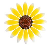 BESPORTBLE Pendentif Fleur En Fer Forgé Tenture Murale Stickers Muraux Portière Miroir Mural Usine Plantes Suspendues Décor Artificiel Décor Extérieur Décoration Murale Fleurs Yellow Le Fer