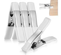 BESPORTBLE Pinces à Ressort Robustes pour Décorations de Mariage et Projets DIY Lot de 4 en Pvc et Chrome, Clips pour Support de Fond Faciles à Transporter et Stocker