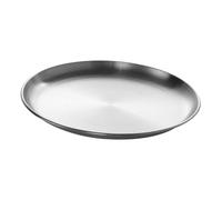 BESPORTBLE Plat à Pizza Rond 34 CM en Acier Inoxydable 304 Brossé Plateau de Service Doré Épais pour Buffet et Conservation des Aliments Plaque à Pizza Résistante pour Four et Présentation