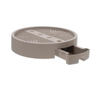 BESPORTBLE Plateau Rond à roulettes pour Pot de Fleurs, Base Mobile PP | Trou de Drainage Intégré, Ventilation Correcte, Tiroir D’eau Amovible, pour Plante D’intérieur et Déco Maison
