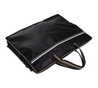 BESPORTBLE Pochette pour Dossier Zippée Noire en Tissu Oxford, Format A4