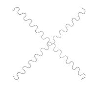 BESPORTBLE Ressorts de Meubles pour Canapé en Métal Argenté, 2 Pièces Structure Serpentins pour Réparation Affaissement et Maintien de L'assise Sofa