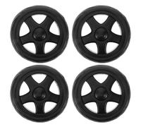 BESPORTBLE Roues de Rechange Lot de 4 en Plastique Noir Faciles à Déplacer et Remplaçables pour Chariot de Courses Pliable Adaptées aux Chariots de Supermarché et Caddies