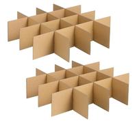 BESPORTBLE Séparateurs de Cartons de Déménagement, 12 Grilles de Séparation en Carton pour Protéger Le Verre Et Les Verres à Pied, Kit D'emballage Facile à Installer