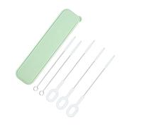 BESPORTBLE Set de Brosses de Nettoyage pour Biberons et Biberon Paille, Brosse pour Bouteilles en Verre, Poils Souples PP, Nettoyage