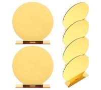 BESPORTBLE Sets de Panneaux de Table en Acrylique Or Supports Élégants Lot de 6 Réutilisables et Effaçables pour Numéro de Table Mariage et Fête