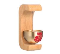 BESPORTBLE Sonnette de Porte Magnétique en Laiton avec Bois, Carillon | Son Clair et Agréable, Installation Magnétique, Ajustement Automatique du Volume, pour Jardin et Intérieur