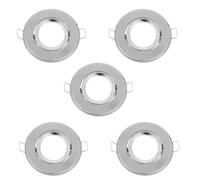 BESPORTBLE Support de Fixation Angle Réglable pour Spot Encastré 5 Pièces Mr16 Gu10 en Fer Argenté Installation Stable et Esthétique Moderne pour Rénovation D'éclairage
