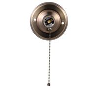BESPORTBLE Support de Lampe Rétro E27 avec Chaîne, Base Créative Marron | Fer et Plastique, Éclairage D’ambiance, Démontage Pratique, pour Maison et Bureau Industriel
