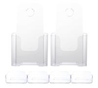 BESPORTBLE Support de Livre de Bureau Acrylique 1 Set 6 Pièces | Présentoir à Dossiers, Boîte de Rangement Visiteurs, Léger et Portable pour Livres et Fichiers