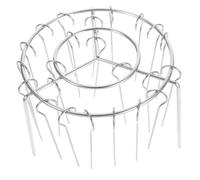BESPORTBLE Support Vertical en Acier Inoxydable 304 pour Brochettes à Kebab, Grosse Capacité, Polyvalent pour Friteuse à Air et Barbecue, Set Argenté