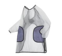 BESPORTBLE Tablier Transparent Protection Complète Respirante à Manches Longues en Pvc avec 2 Poches pour Essuyer les Mains Confortable, Unisexe Cuisine et Coiffeur