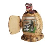 BESPORTBLE Tirelire Dinosaure en Plastique Marron Fonction Automatique de Rouleau D'argenté et Protection par Mot de Passe, pour Garçon et Filles et Présents de Noël
