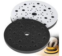 BESPOTCL Lot de 2 patins souples - Diamètre : 150 mm - 70 trous - Couche intermédiaire en mousse souple - Compatible avec Mirka - Tampon tampon pour ponceuse excentrique avec fermeture