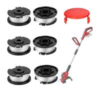 BESPOTCL Lot de 6 bobines de fil de rechange pour Einhell GE-CT 18/28 Li, compatibles avec coupe-bordures sans fil GE-CT 18/260 Li & GE-CT 18/28 Li TC, fil de débroussailleuse en nylon 1,6 mm x 5 m