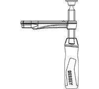 Bessey étrier coulissant cpl. avec poignée 2K pour serre-joint à vis tout acier GZ40- GZ125 (saillie 120 mm) - 3101837