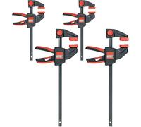 Bessey Juego 2xEZM/2xEZL Serre-joints Multicolore | La combinaison de colliers EZM et EZL offre un serrage et une écartement économes en force avec une utilisation ergonomique