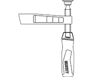Bessey partie inférieure cpl. TGK avec poignée 2K (saillie 120 mm) - 3101838