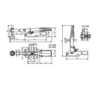 Bessey Sauterelle à serrage vertical avec platine de fixation horizontale STC-HH /35
