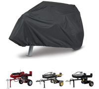 Besshepplo Housse de fendeuse de bois Oxford 420D pour machine à fendre les bûches - Robuste, imperméable, résistante aux UV, avec trous de ventilation, cordon de serrage réglable, noir, 211 x 114 x