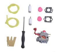 Besshepplo Kit de carburateur pour WT-875 pour ventilateur BVM200C BVM200VS GBV325 P200C P325 M325 M320 MC200VS 25 cc Pièces de rechange avec joints, tuyaux, filtres et outils