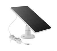 Besshepplo Panneau solaire pour caméra clignotante, panneau solaire 4 W 5 V compatible avec caméra extérieure, chargeur solaire étanche avec câble de 3 m pour surveiller la sécurité (C blanc)