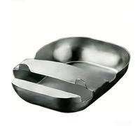 Besshepplo Porte-cuillère 2 en 1 en acier inoxydable avec couvercle de casserole en acier inoxydable 304 pour économiser de l'espace pour spatules, baguettes, couvercles, base stable, argent, 36,5 x