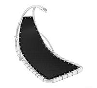 Besshepplo Textilene - Tissu de rechange pour chaise à bascule en maille polyester - Utilisation intérieure et extérieure - Convient pour meubles de terrasse et de jardin - Noir