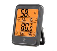 Besshepplo Thermo-hygromètre numérique pour intérieur ou bureau avec capteur haute précision en temps réel Température et humidité Indicateur de confort Support mural ou support Blanc ou (MC41 Noir)