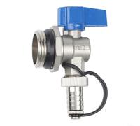 Besshepplo Vanne de vidange en cuivre pour chauffage au sol - Haut débit - Collecteur de radiateur - Évacuation d'eau - Grande capacité - Composant du système de chauffage - Finition bleue