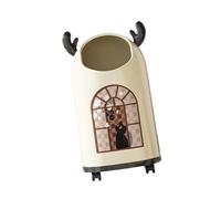 BESSTUUP Rangement Déchets Poubelle Double Paroi | roulettes intégrées, bac intérieur, lavable, pour toute la maison