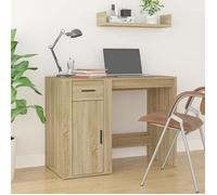 ""Best 2026"" - BUREAU Brun KENNETH - 1 PCS - Table d'écriture Chêne sonoma 100x49x75 cm Bois d'ingénierie7955