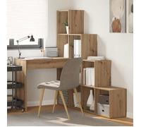 ""Best 2026"" - BUREAU Marron KENNETH - 1 PCS - Table d'écriture d'angle Chêne artisanal 101,5 x 149,5 x 149,5 cm3358