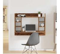 ""Best 2026"" - BUREAU Marron KENNETH - 1 PCS - Table d'écriture mural Bois ancien 105 x 48 x 75 cm Bois d'ingénierie8138