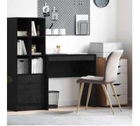 ""Best 2026"" - BUREAU Noir KENNETH - 1 PCS - Table d'écriture Chêne noir 80 x 40 x 76 cm4135